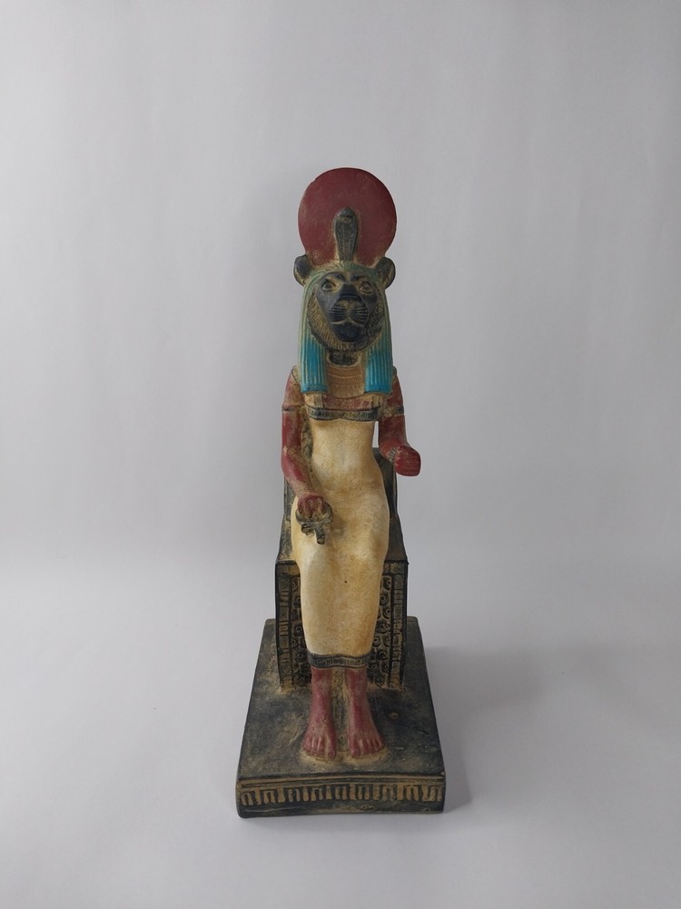 RARE ANTIQUE ANCIENT EGYPTIAN Statue of Sekhmet Heavy Stone Magic Hieroglyphic