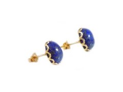 Lapis Lazuli Earrins Antique Persian Gem Badakhshan Afghanistan Ancient Sumer Ur