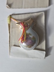 Vintage Limoges France Porcelain Mini Castanets Victorian Gold Trim 4 Total