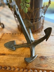 Vintage-Patina Iron Grappling Hook Anchor 4 Tines Trap Anchor Bucket Retriever