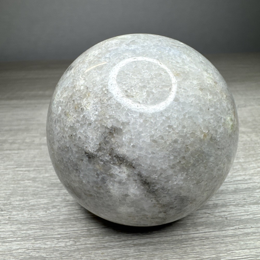 Granite Marble Polished Orb Sphere Ball White & GraySolid 3”Decorative VTG Heavy