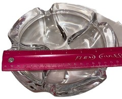 Val St. Lambert Belgium Lead Crystal Clear Ashtray Vintage Large Or Dish