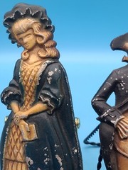 Vintage Sexton Cast Aluminum Metal Colonial George & Martha Washington Wall Art