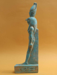Ancient Egyptian Horus Falcon Statue Agate Stone Pharaonic Artifact Figurine