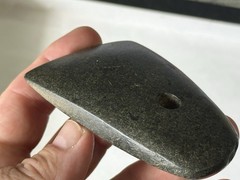 INCREDIBLE AUTHENTIC PRE-COLUMBIAN DRILLED STONE CELT / AXE / PENDANT ~ MEXICO