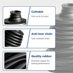 CV Boot Kit, Universal Drive Shaft Joint Boot Set with 2 Clamps，CV Boots