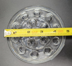 Unbranded Antique Glass Flower Frog 16 Hole 5 Inch Clear Pressed Glass Vase Inse