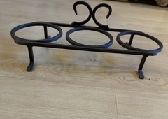 VTG Planter Flower Stand small Pot Holder Rack wrought iron decorative scrolls