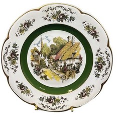 Ascot Service Plate By Wood And Sons Decorative Only English Cottage Village 10”