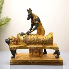 EGYPTIAN ANTIQUE STATUE RARE EGYPTIAN ANTIQUITIES OF GOD ANUBIS PHARAONIC BC