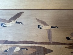 Vintage Creative Woods NY “Ducks In Flight Scene” Marquetry Artwork