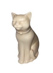 Vintage Stone Casting Cat Figurine – Ivory Fun