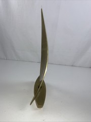 Solid Brass Sailboat Decor Paperweight Mid Century Modern Vintage Brass Boat