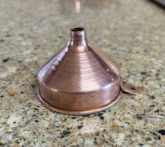 Vintage Copper Kitchenware Lot Small Cup Pot Pan Funnel Kettle