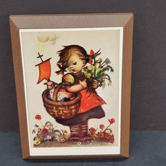 Hummel Wooden Lacquered Wall Plaques Zug/Switzerland Children 6.75 x 5″ Set Of 3