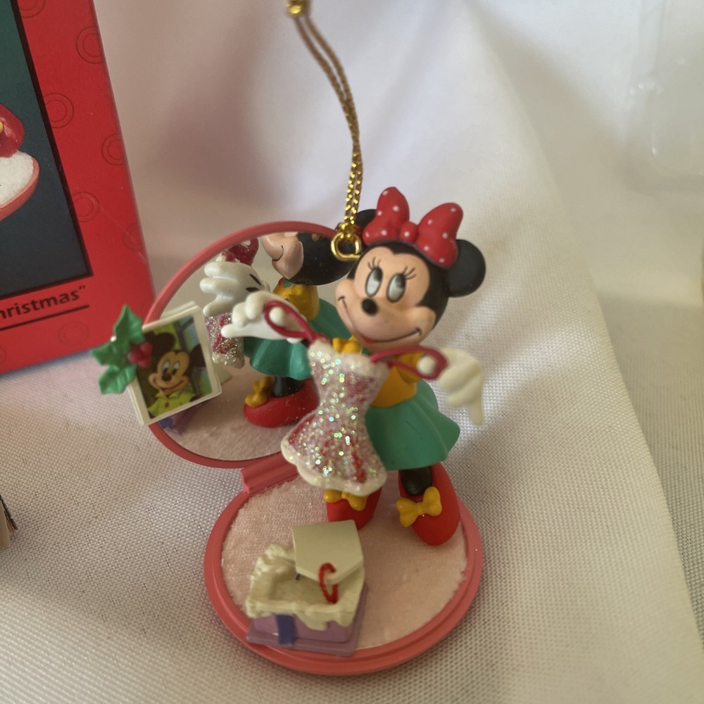 Enesco Ornament 1990s Minnie’s Merry Christmas Beauty Compact Mickey Mouse
