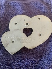 1987 Burwood Product Co. Green Decorative Hearts Set Of 2 Made In USA