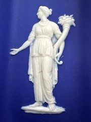 Wedgwood Pre 1891 Antique Blue Jasperware Trinket Pin Oblong Dish 8.5”