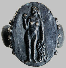300 BC Ancient Greek Silver Ring Aphrodite goddess love, lust, beauty, pleasure