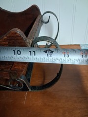 VINTAGE RUSTIC SLEIGH METAL TWIGS WOOD,DECORATIVE ITEM,HEAVY,STUDY
