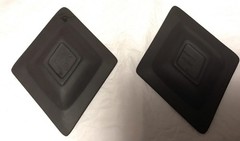 VTG Wedgwood Black/White Neo-Classic Style Jasperware TWO Diamond Shaped Dishes