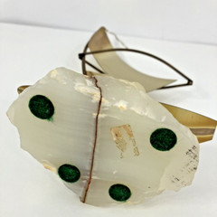 Demott Brass Kite Board Sailing Sculpture on Quartz Base