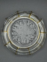 Hand Cut Cased Crystal 2 Piece Set Small Vase And Covered Box Rare And Unique!