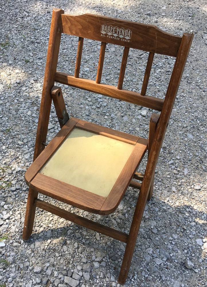 Babee Tenda Wood All Purpose Folding Chair child’s vintage