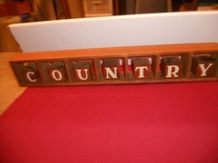 Vintage Home Interiors Homco WELCOME / COUNTRY All Wood Blocks Sexton