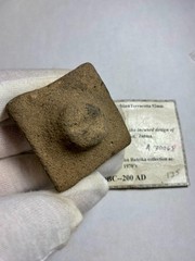 Pre-Columbian Ecuador Terracotta Seal La Tolita Tolita Culture Certified Ancient