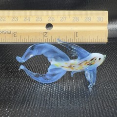 Venetian Art Glass Hand Blown Fish Hand Made Italian Glass Delicate Figurine VTG