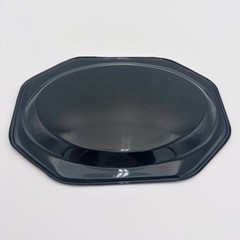Painted Metal Mini Tray Folk Art Toleware Style Black w/ Red Orange Berries