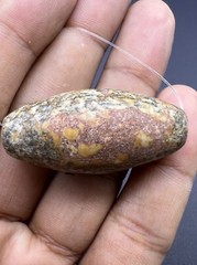 Genuine Old Ancient Natural Jasper Stone Rare Unique Bead From Central Asia
