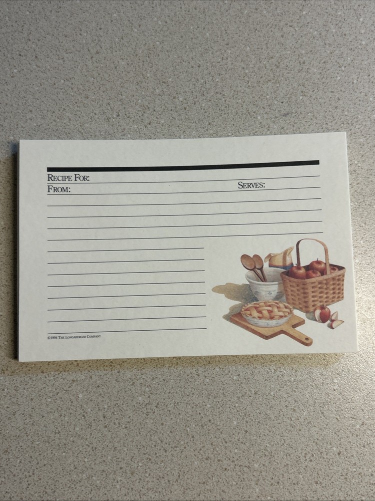 Longaberger Basket 25 NEW 4×6 LARGE Shades of Autumn Recipe Cards Kitchen Baking