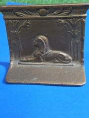 ANTIQUE Egyptian Sphinx Bookend Bradley Hubbard Style Single Piece