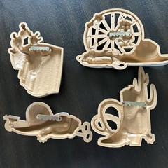 Vintage Burwood Southwest Western Wall Art Decor Plaques USA Home Interiors 1995