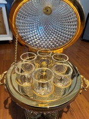 Vintage Unique Martin Benito Crystal Vodka/Liqueur Bar Cellar Signed