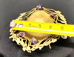 Copa Collection Made in Brazil Brutalist Style Metal and Gems Trinket Dish Soap