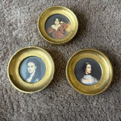 3 small Florentia hand made in Italy pictures victorian