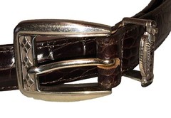 Brighton Brown Leather Belt Women’s Sz M Silver Buckle 32”