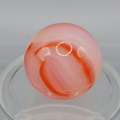 .61″ Peltier NLR Wispy Orange Rainbo Marble- #Q163
