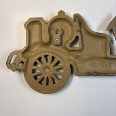 Vintage Sexton Cast Metal Iron Yellow Auto Wall Art Decoration Hanging Plaque