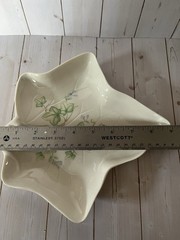 Belleek Ireland Classic Ivy Leaf Shaped Dish 9”