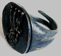 300 BC Ancient Greek Silver Ring Pluto of god who presides over the afterlife