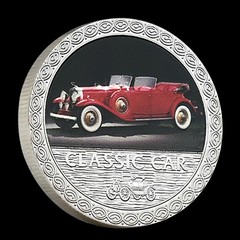 Classic Car 5 Coin Set with Gift Box Certificate Commemorative Collectibles Gift