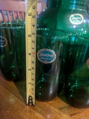 Anchor Hocking Vintage Emerald Green Pitcher & Glass Set. Made In USA