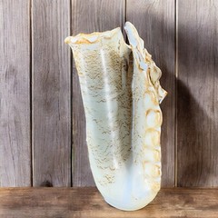 Hand Made Studio Art Pottery Vase Flower Shape Made In Greece Vintage Pottery