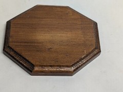 Vintage Unbranded Octagon 8 Sided Wood Display Pedestal Wooden Stand 5″ x 5″;