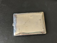 1910 Edwardian Cigarette/Business Cards Holder. Silverpalted