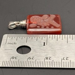 Ancient Near Eastern Agate Stone Intaglio Seal Bead Amulet Depicting Figurines